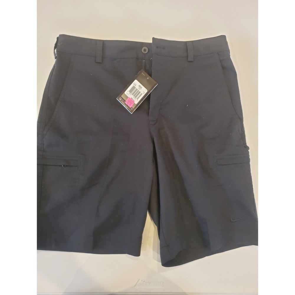 Nike Golf Dri-FIT Cargo Shorts Mens 30 Black Performance Tech 392534-010 NEW